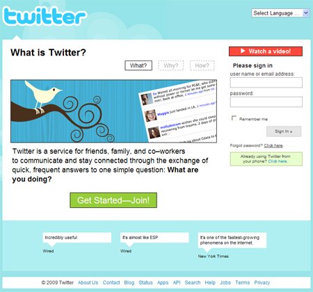 Twitter Homepage